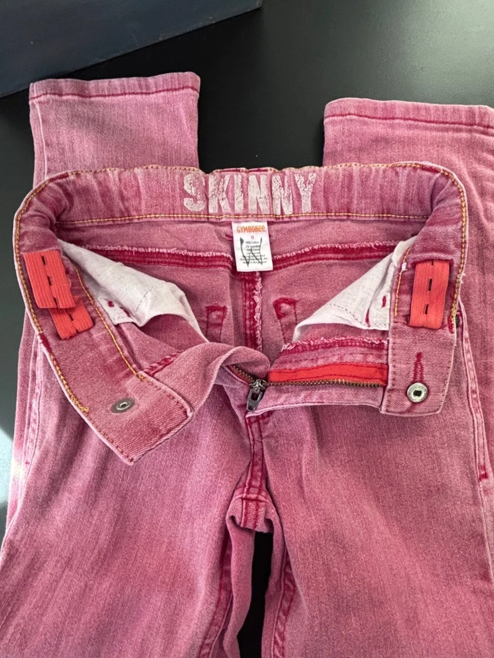 Gymboree boys size 6 outfit Henley and red jeans skinny fit